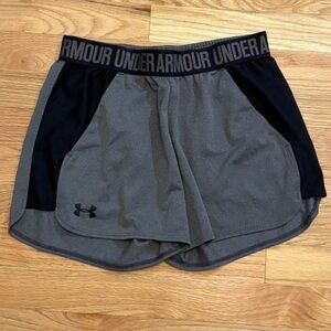 Under Armour Women's Athletic Shorts in Gray and Black